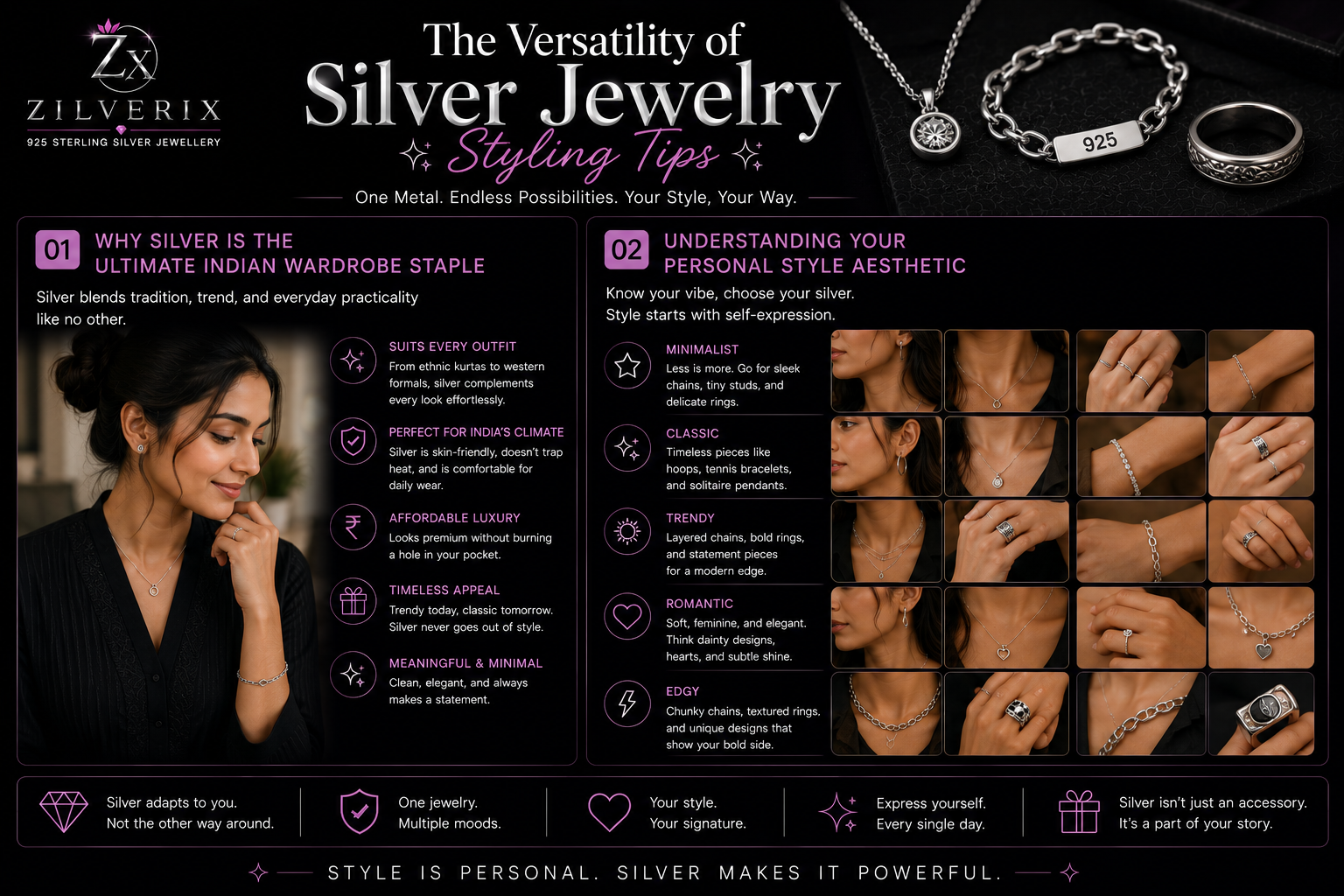 silver jewellery styling tips