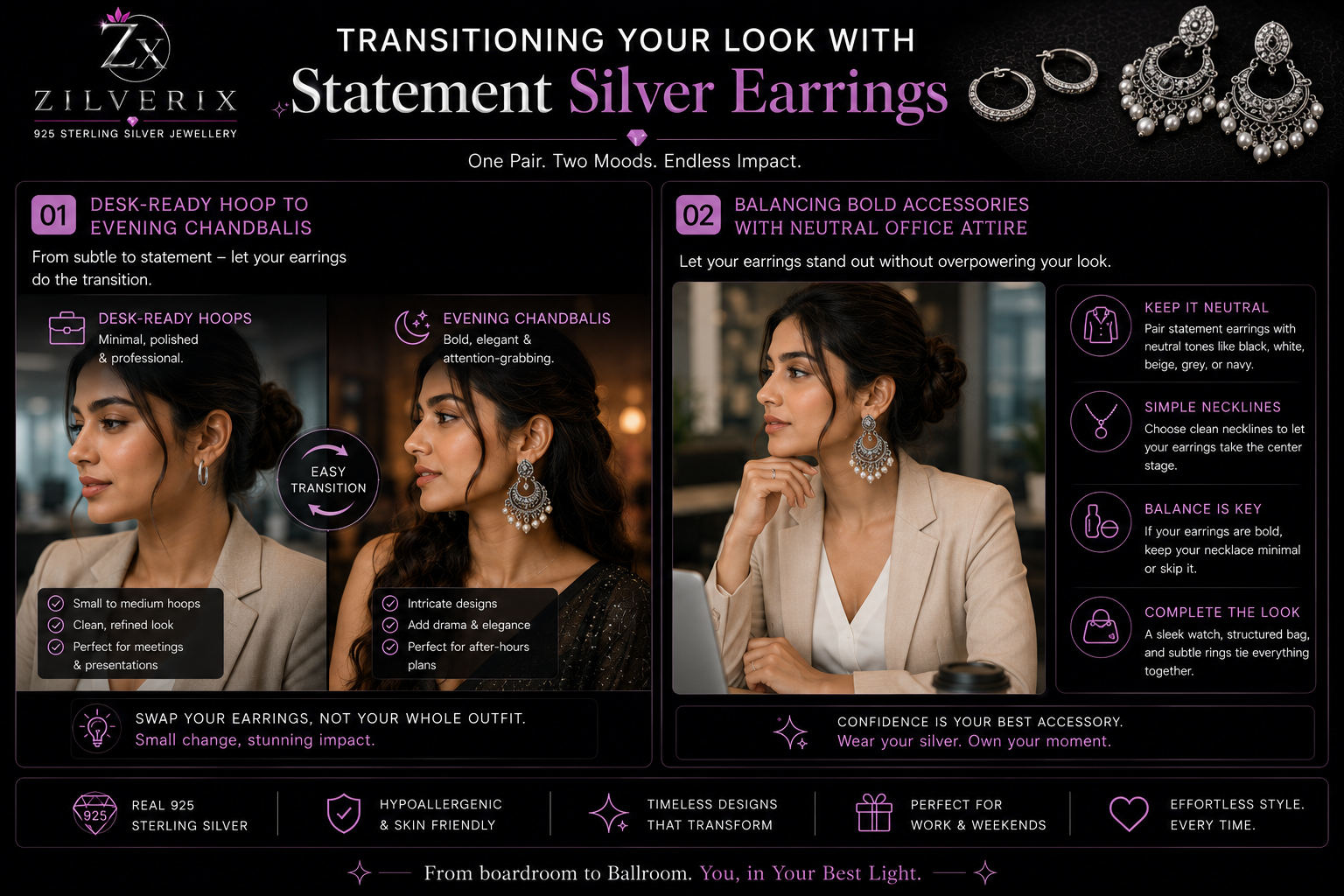 how to style silver jewelry