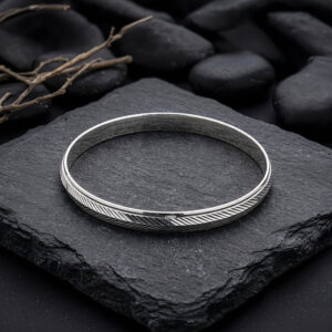 Apex Chevron 925 Sterling Silver Kada for Men